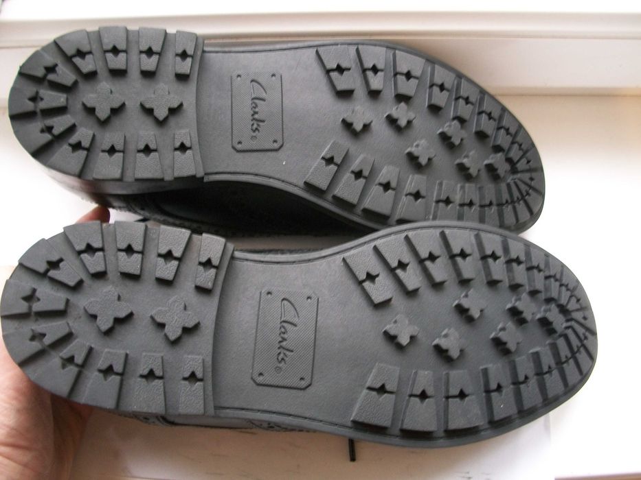 черные кожаные туфли Clarks 46 стелька 31 см  оригинал