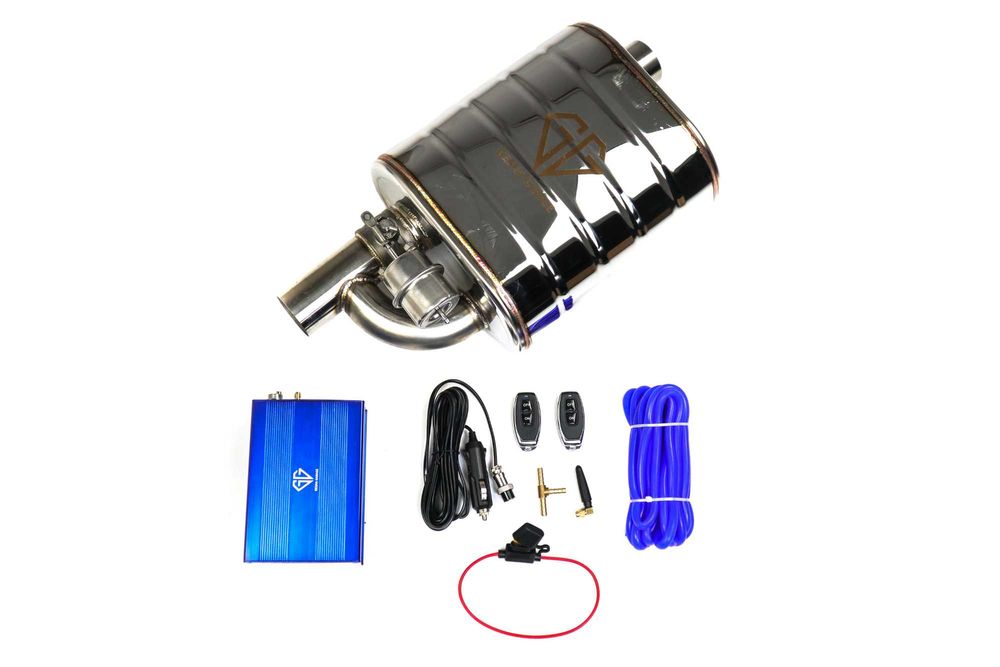 глушитель управляемый с вакуумным клапаном вихлоп труби 76мм 63мм 51мм