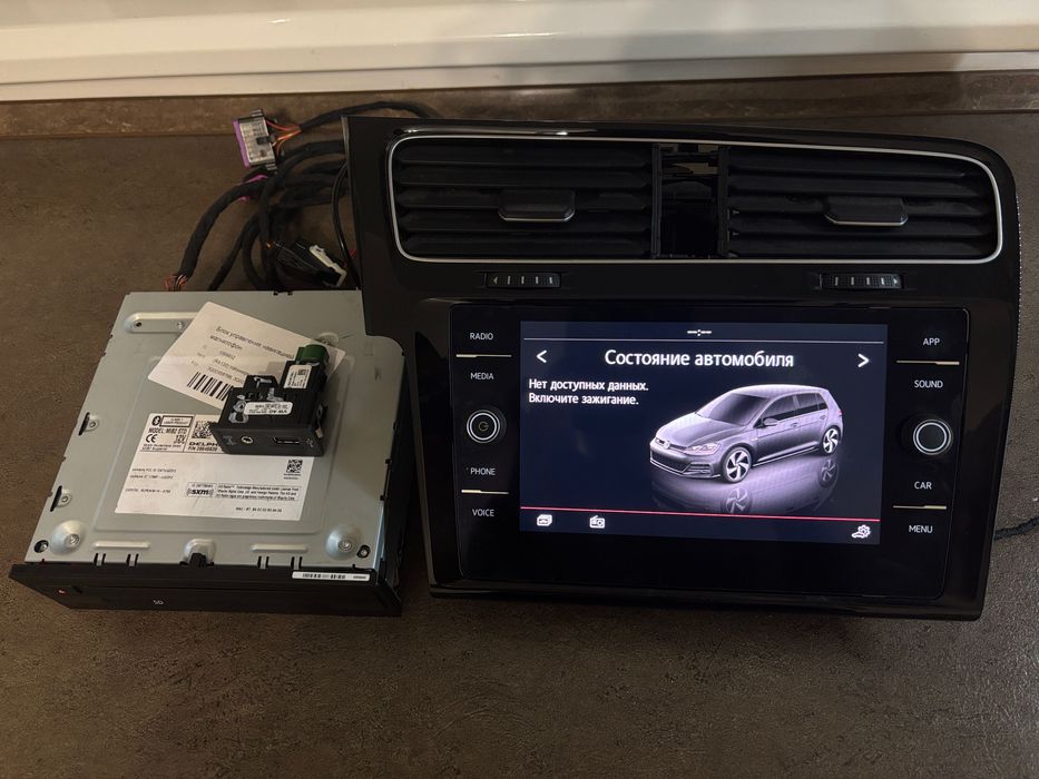 Магнітола VW MIB2 Composition Media CarPlay Golf GTI 7 Passat B8 Tiguan 2 Jetta 7 блок мультимедії  AndroidAuto навігація дисплей рамка