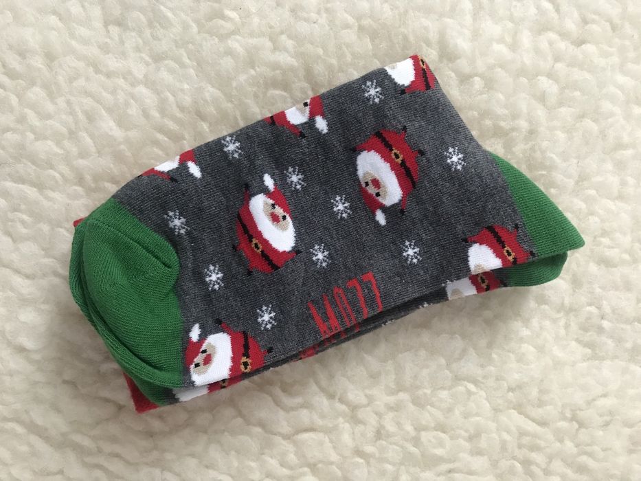 Zestaw 3 pary świąteczne długie skarpety we wzorki Happy Socks