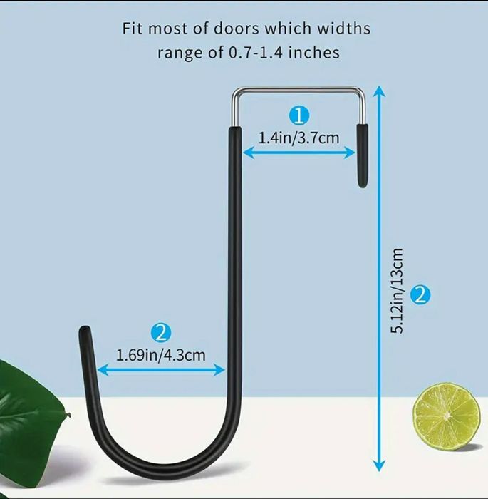 Ganchos em aço, para portas e armários