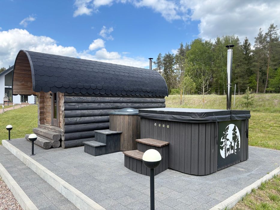Domek Osada Za Dębami-Podlasie, Suwalszczyzna, Sejny - sauna, jacuzzi