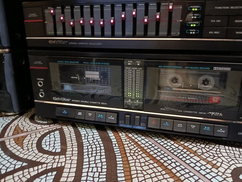 Wieża stereo Gold Star CD korektor equalizer wzmacniacz magnetofon  tu