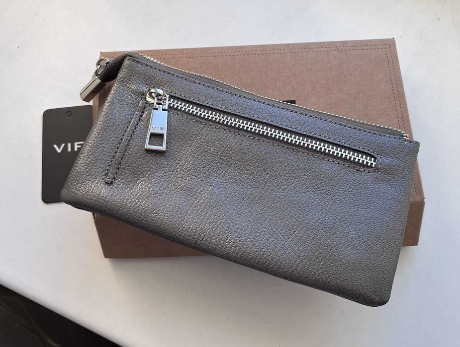 Брендовий шкіряний гаманець жіночий VIF. Портмоне жіноче стильне