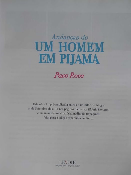Andanças e Confissões de um Homem em Pijama - Paco Roca