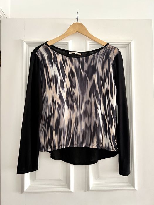 Camisola manga comprida com padrão abstrato