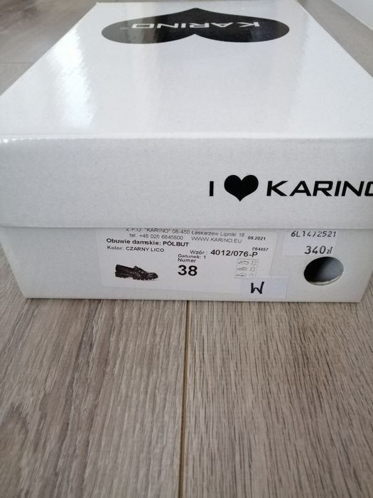 Loafersy /półbuty Karino 38, jak NOWE