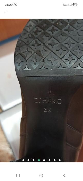 Кожаные женские сапоги Braska, состояние новых