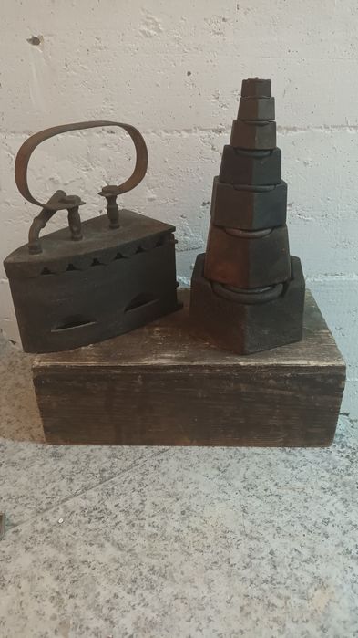 Pesos de balança com caixa