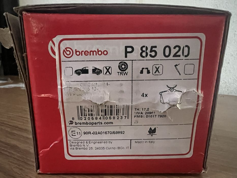 Pastilhas de travão Eixo traseiro Seat Ibiza IV (6J, 6P) Ano- (05-2015 ate 12-2016)