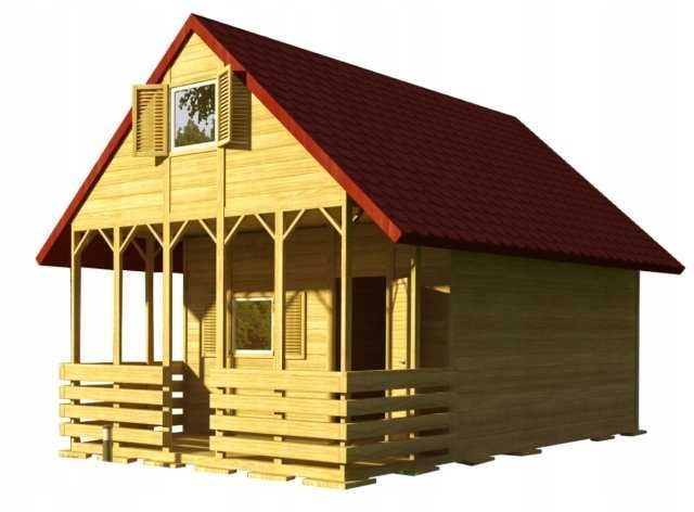 Domek letniskowy drewniany całoroczny 4m/7m 15mm