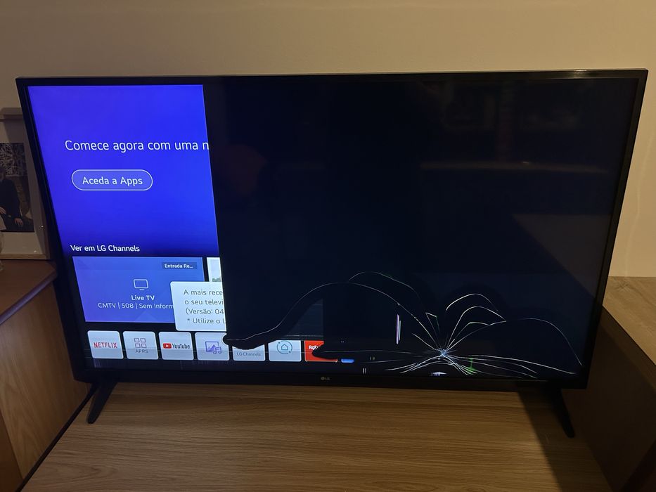 TV LG 50” 4K Smart TV (50UQ75006LF) – ecrã partido – ideal para peças