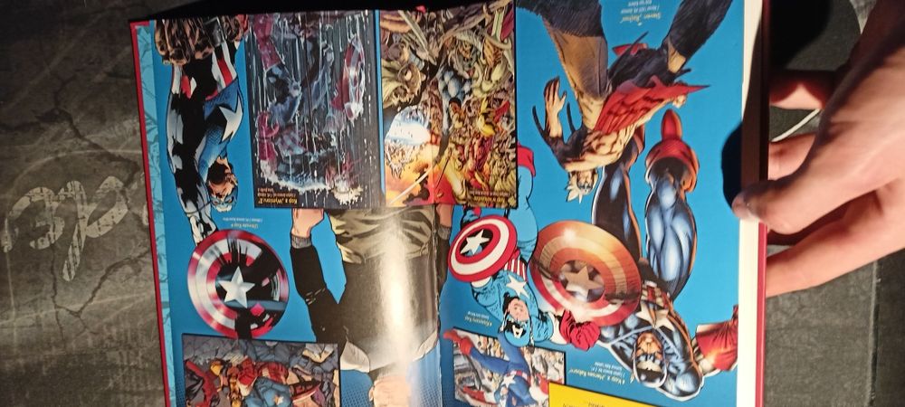 Komiks kapitan Ameryka superbohaterowie Marvela