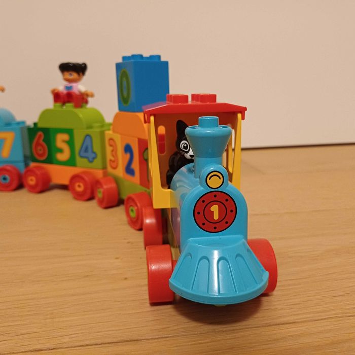 Klocki lego duplo ciuchcia z cyferkami, kompletny zestaw