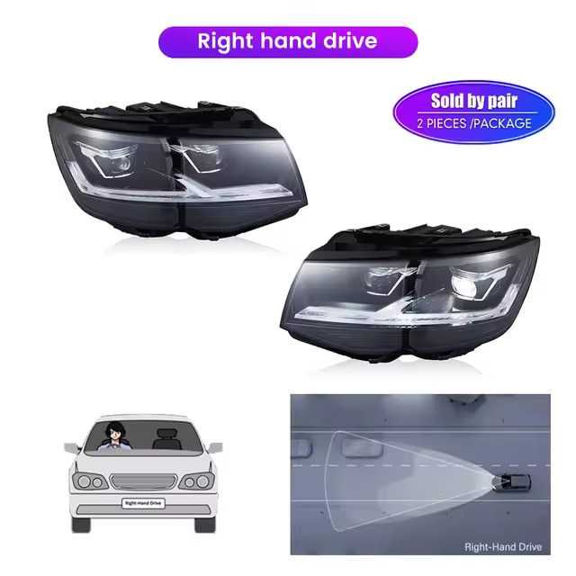 Lampy przednie, lampa przednia FULL LED Mutivan, Transporter, T5, T6