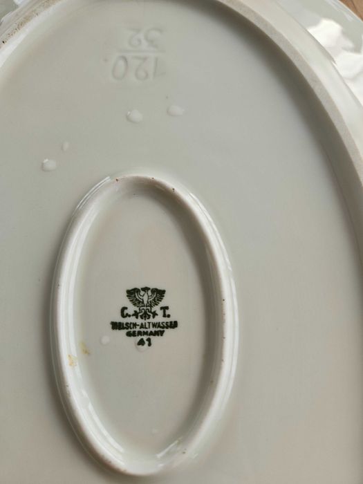 Talerz, antyczna porcelana Altwasser