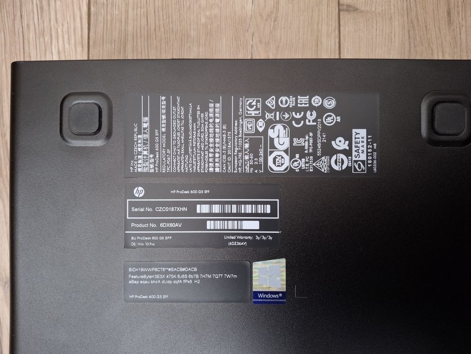 комп'ютер HP ProDesk 600 G5 SFF i5-9500, 16Gb, 256GB SSD