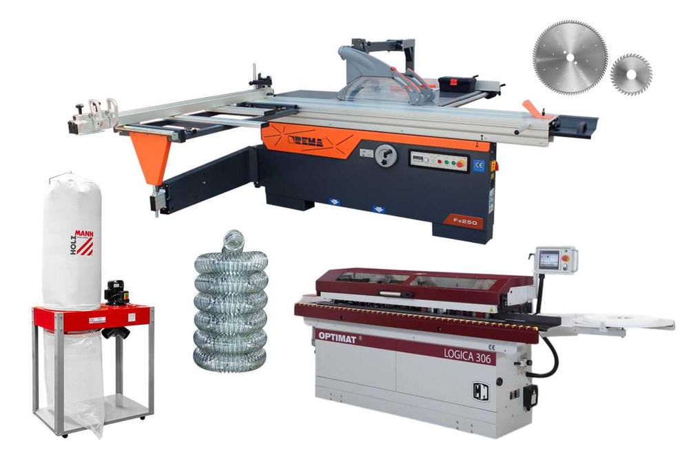 Piła formatowa formatówka okleiniarka odciąg trocin tarcze podcinak