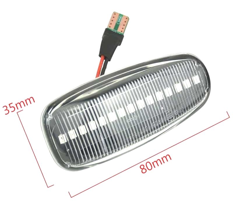 PISCAS LATERAIS LED DINÁMICO MERCEDES R170 R171 W163 W202 W210 W208 W638 FUNDO PRETO