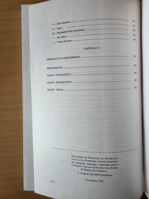 Livro "Fisiologia e Bioquímica da Respiração das Plantas Superiores"