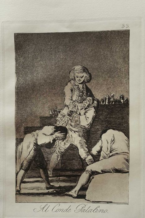 Gravura "Al Conte Palatino", Francisco de Goya