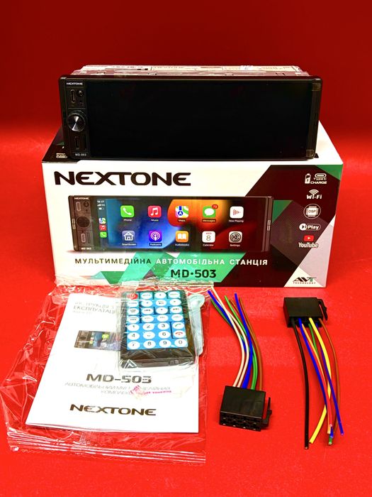 Магнітола 1-дін Nextone MD-503 Wi-Fi YouTube Bluetooth Car Play