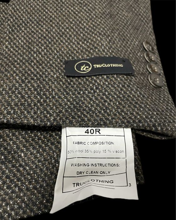 Marynarka męska TrueClothing Vintage Collection XXL 50% wełna kratka
