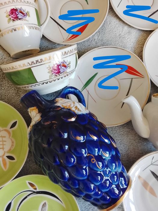 Блюдце Баранівка, кувшин ЛФЗ