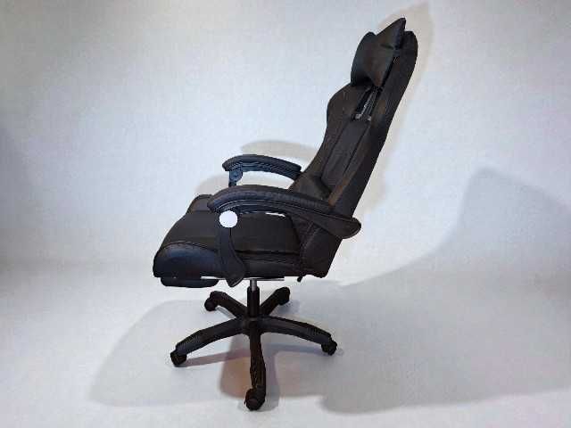 Fotel Gamingowy Obrotowy Podnóżek Krzesło Biurowe