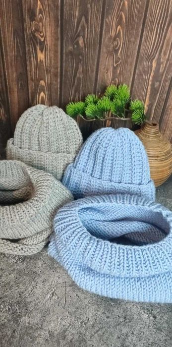 Czapka + komin /komplet zimowy handmade