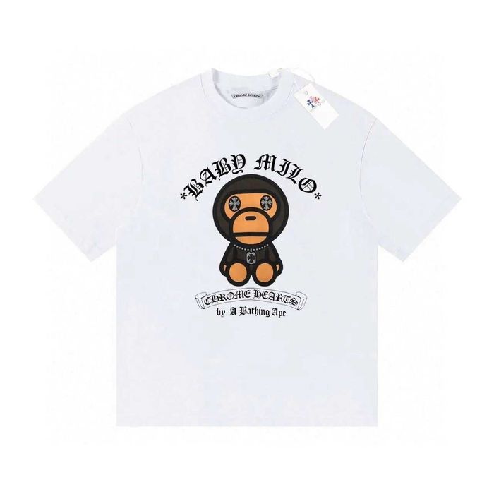 Футболка Chrome Hearts x Bape Baby Milo Logo  Хром Хартс Бейп Бэйп