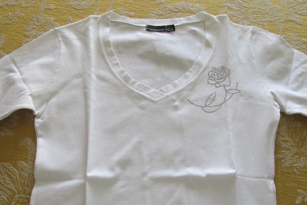 T-shirt branca da Zara