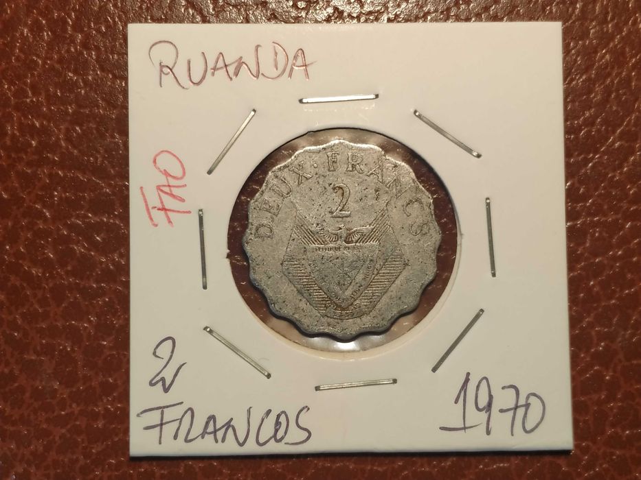 292 moeda de 2 francos de 1970 FAO - Ruanda