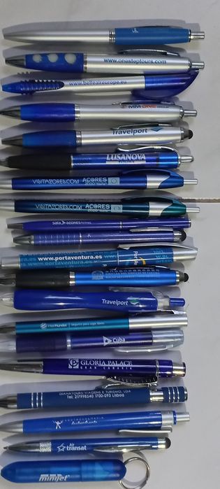 Canetas novas com publicidade para colecionadores