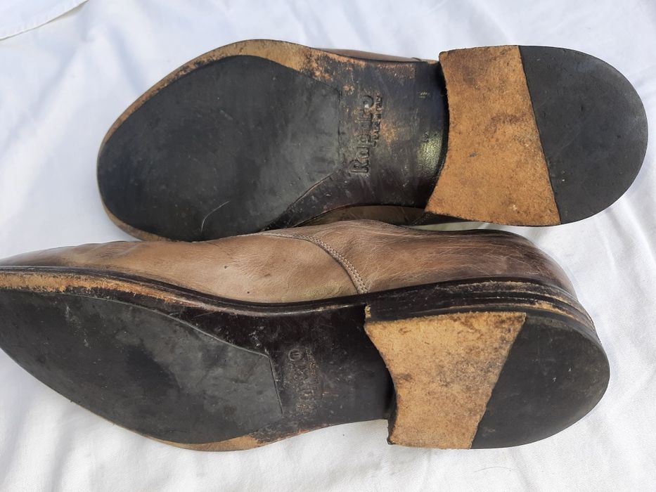 pantofle męskie, brąz, szary, miękkie, Raparo