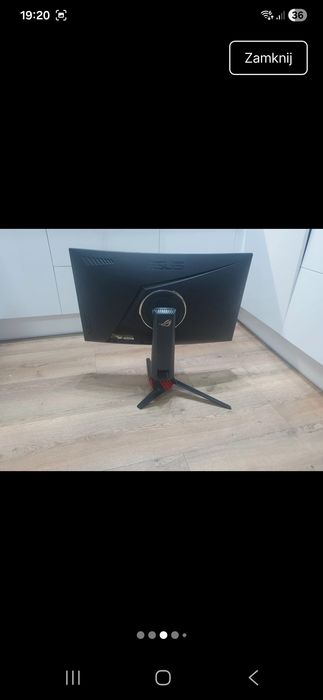 Monitor Asus rog 32 zakrzywiona matryca  uszkodzona