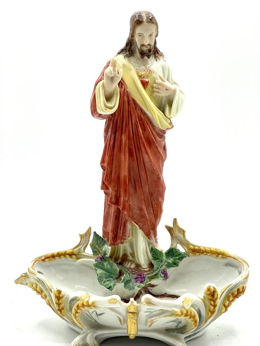 Coração de jesus com pia porcelana Maissen alemã
