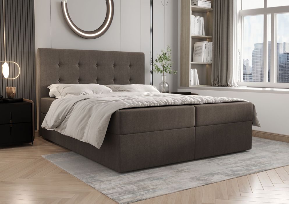 Łóżko Kontynentalne Sypialniane LAMBO 1 + TOPPER 140x200 EN MEBLE