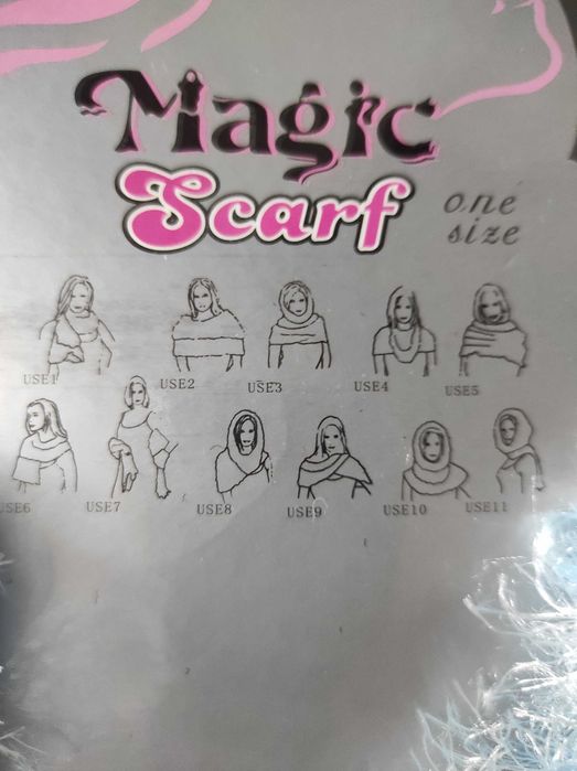 Szal, szalik, kaptur, czapka, Nowy, Magiczny szal