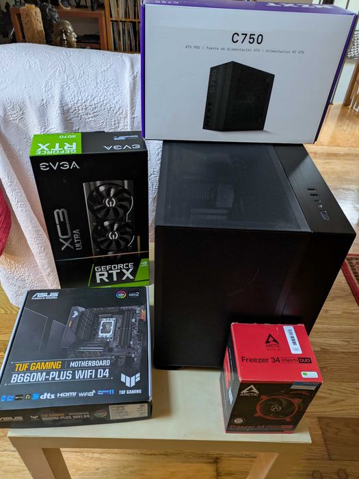 Bundle gráfica + caixa + psu + cooler