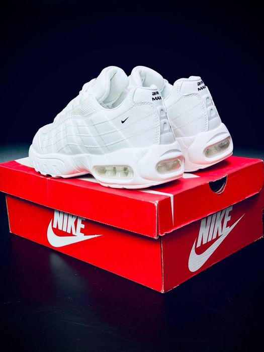 Кожаные кросовки белые мужские Nike 95 колекция Найк 2026!! Nike air max 95 ! Мужские осенние кросовки найк ! Белые найки Топ качество