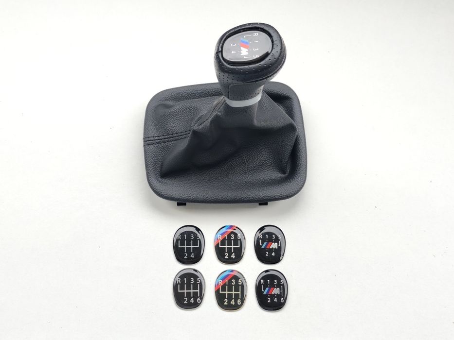 Manete Moca Manípulo Manopla Maçaneta Alavanca e Fole velocidades BMW Pele Perfurada Mate Madeira Cromada 5 6 M E34 Serie 5 Mudanças Novo