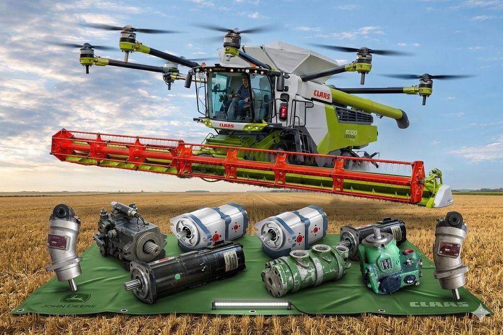 Гидравлика гидромотор гидронасос ремонт John Deere Class Case Krone