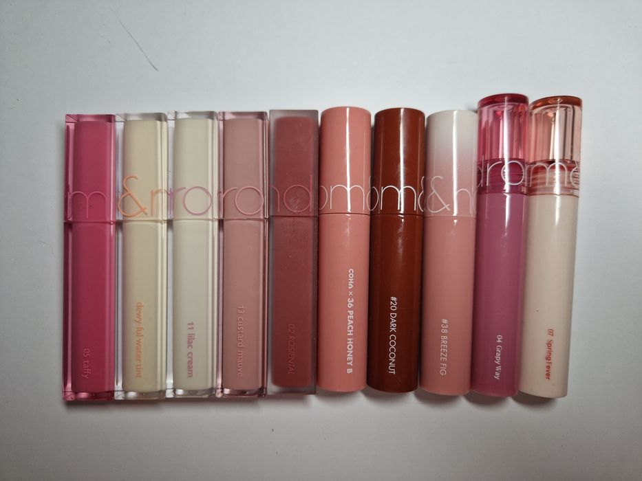 Корейські блиски тінти помади для губ роменд, rom&nd