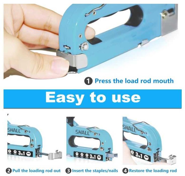 Zszywacz ręczny 3 w 1 Shall + komplet zszywek