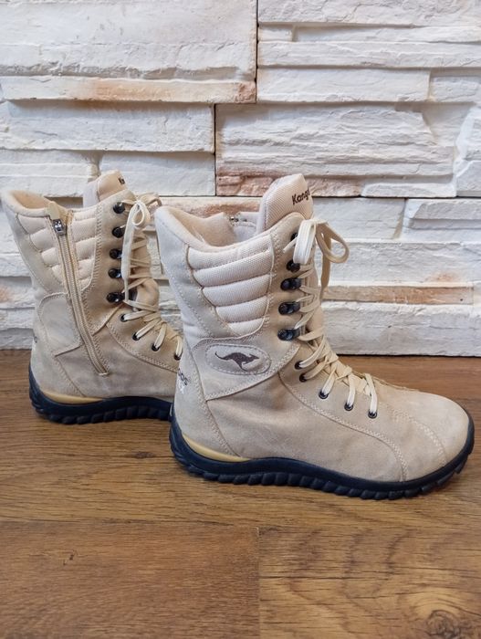 KangaROOS RooTex wysokie beżowe buty zimowe damskie r. 38.  CPŁd
