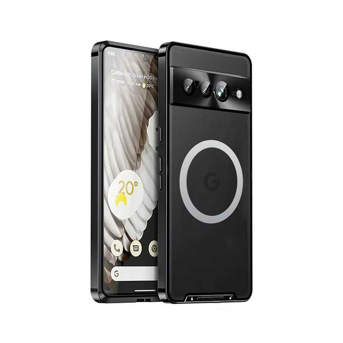 Etui Pixel 7 Galacase - metalowe ze szkłem, wspiera MAGSAFE