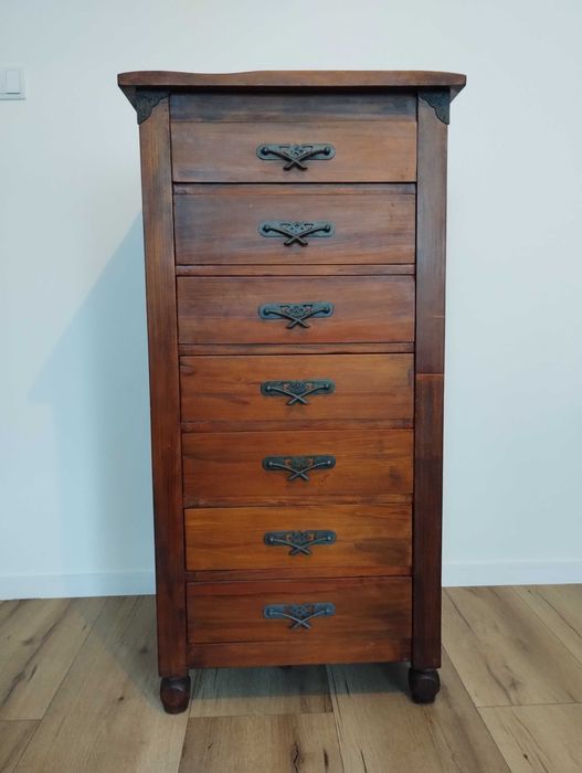 Komoda szafka kolonialna z szufladami szyfoniera antyk