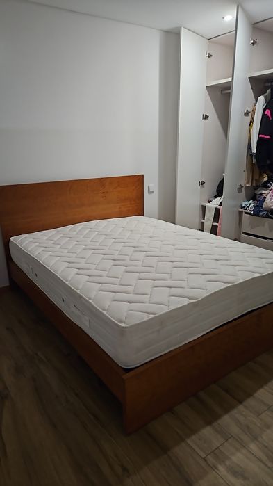 Cama casal, pouco uso ( sem colchão)