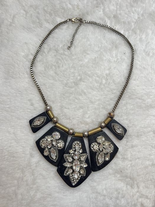 Naszyjnik kolia mankietowa vintage lata 80s artdeco antyk chic 32